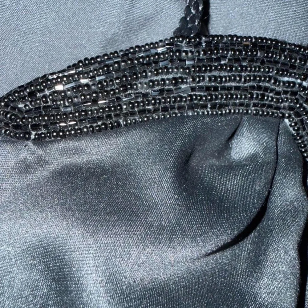 vintage La Regale black beaded evening bag